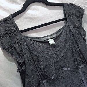 Venezia Black Lace Tank Babydoll Top 14 16
